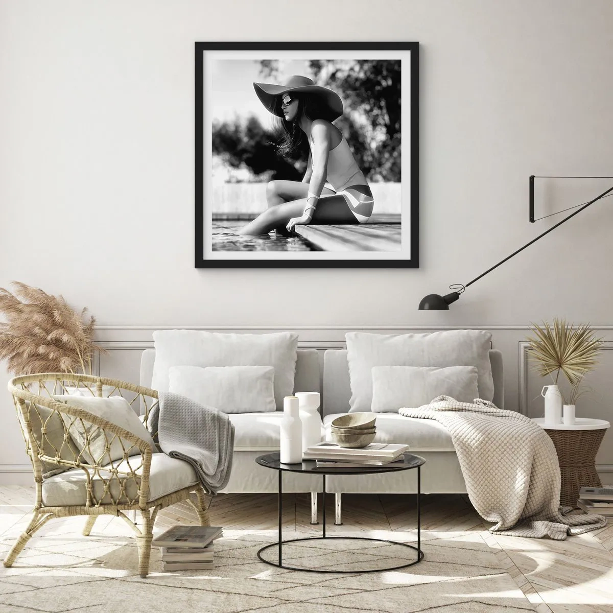 Affisch i svart ram - En sommardröm - 50x50 cm