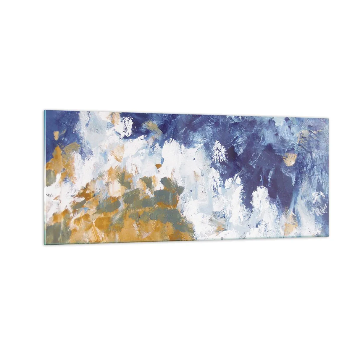 Glastavla - Bild på glas - Elementens dans - 100x40 cm