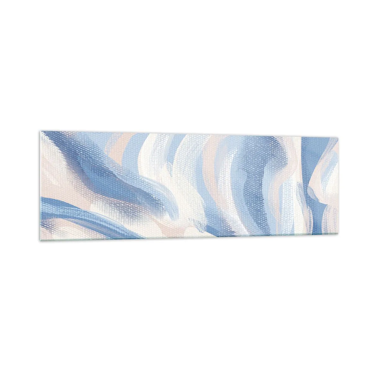 Glastavla - Bild på glas - Blå krusningar - 160x50 cm