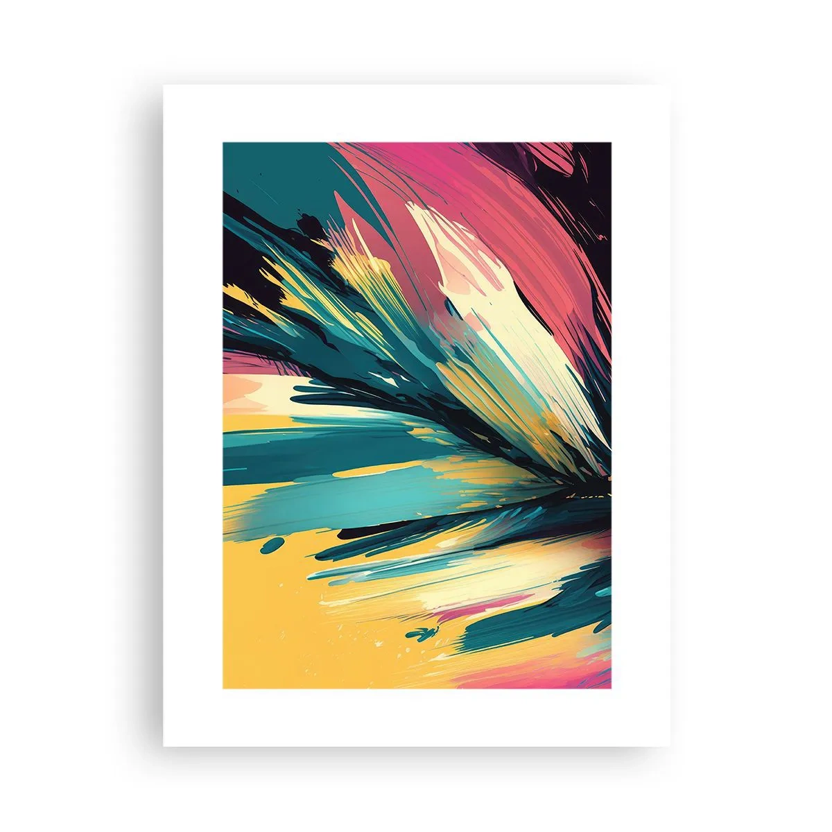 Affisch - Komposition - en explosion av glädje - 30x40 cm