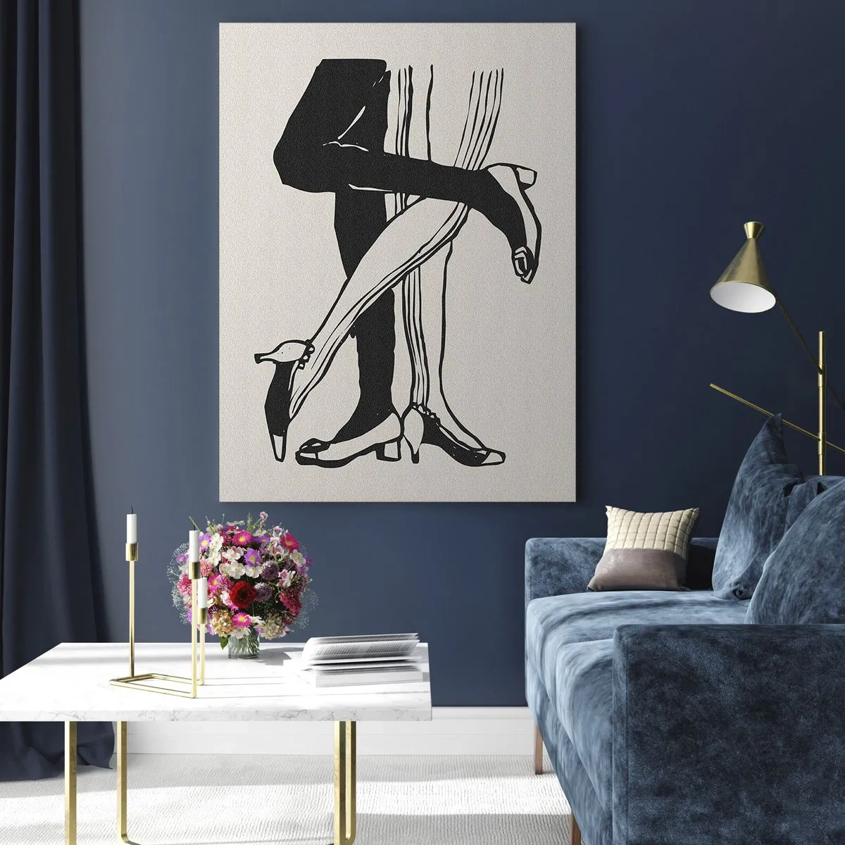 Glastavla - Bild på glas - Ett kvinnoattribut - 80x120 cm