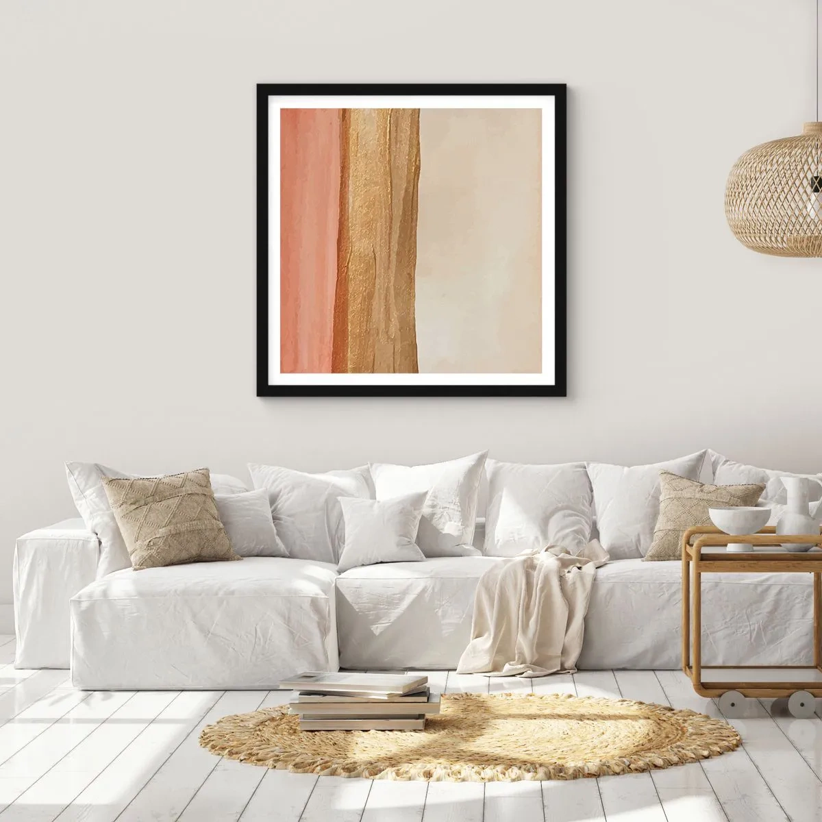 Affisch i svart ram - Vertikal komposition - 40x40 cm