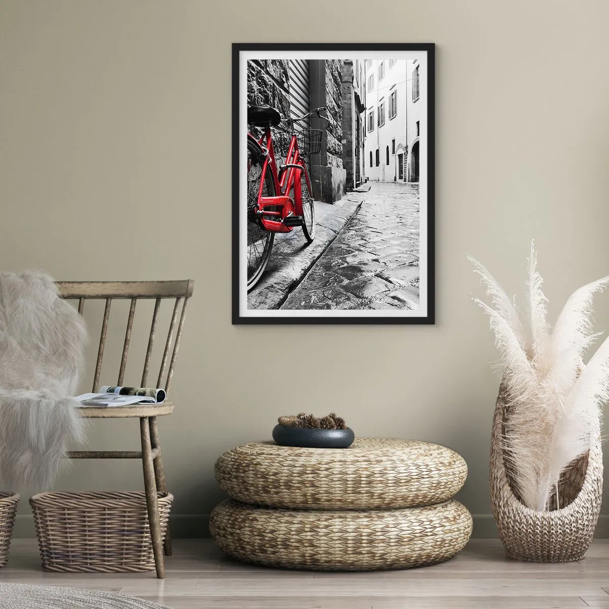 Affisch i svart ram - Den riktiga skönheten åldras inte - 50x70 cm
