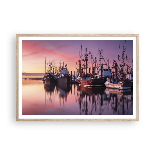 Affisch i ram av ljusek - Inför nästa dag - 100x70 cm