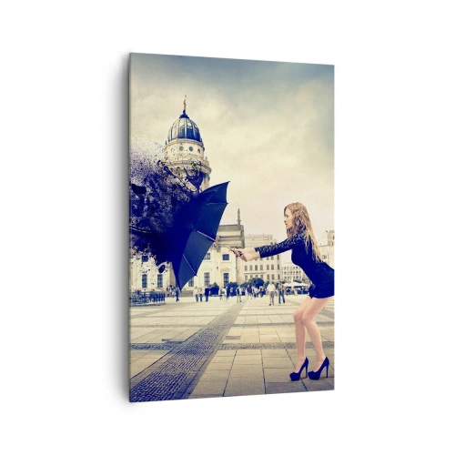 Canvastavla - Bild på duk - Det kan blåsa riktigt hårt - 80x120 cm