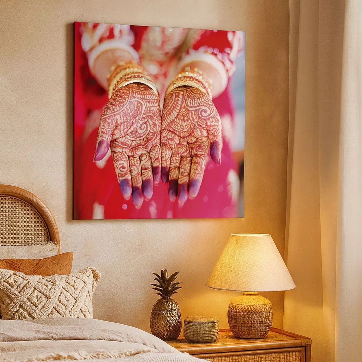 Canvastavla - Bild på duk - Redo att fånga lyckan - 30x30 cm