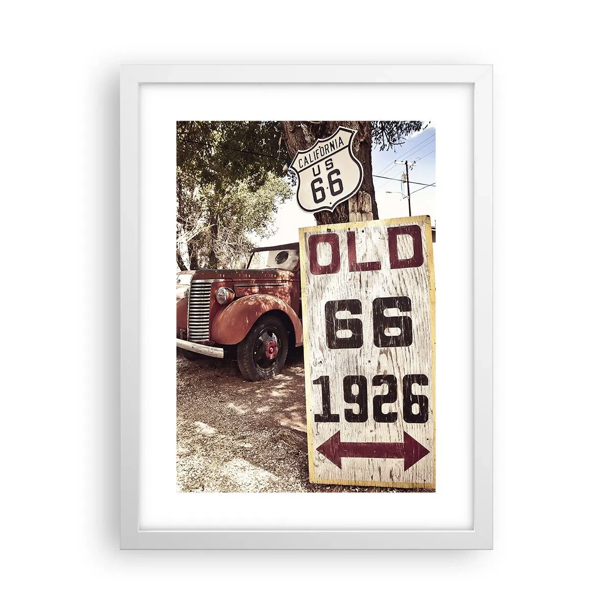 Affisch i vit ram - Amerikanska provinsens legend - 30x40 cm