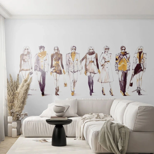 Fototapet Premium Canvas - Otvunget mode, fri elegans - Kvinna, Modell, Mode - 200x140 cm