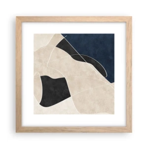 Affisch i ram av ljusek - Abstrakt komposition - färgkontrast - 30x30 cm