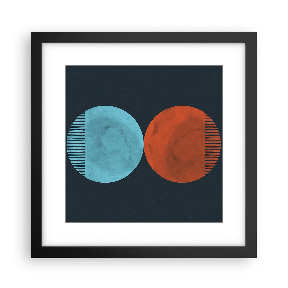 Affisch i svart ram - Endast geometri? - 30x30 cm