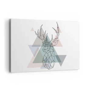 Canvastavla - Bild på duk - I en geometrisk skog - 120x80 cm