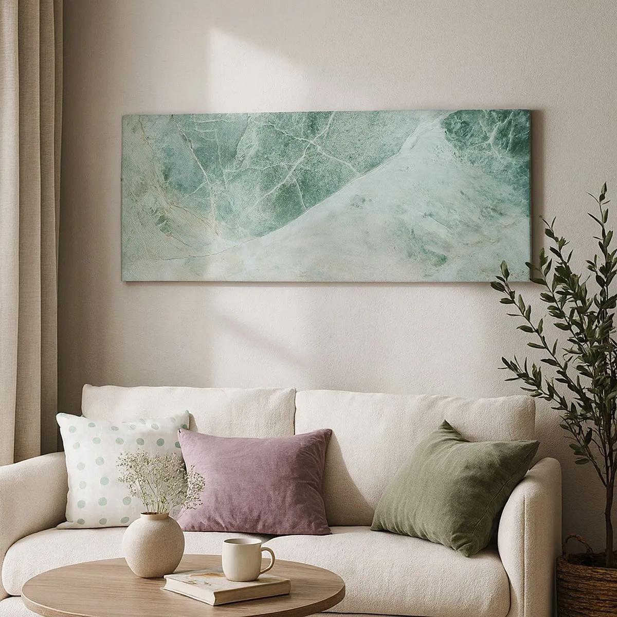 Canvastavla - Bild på duk - Stenens ädla svalka - 100x40 cm