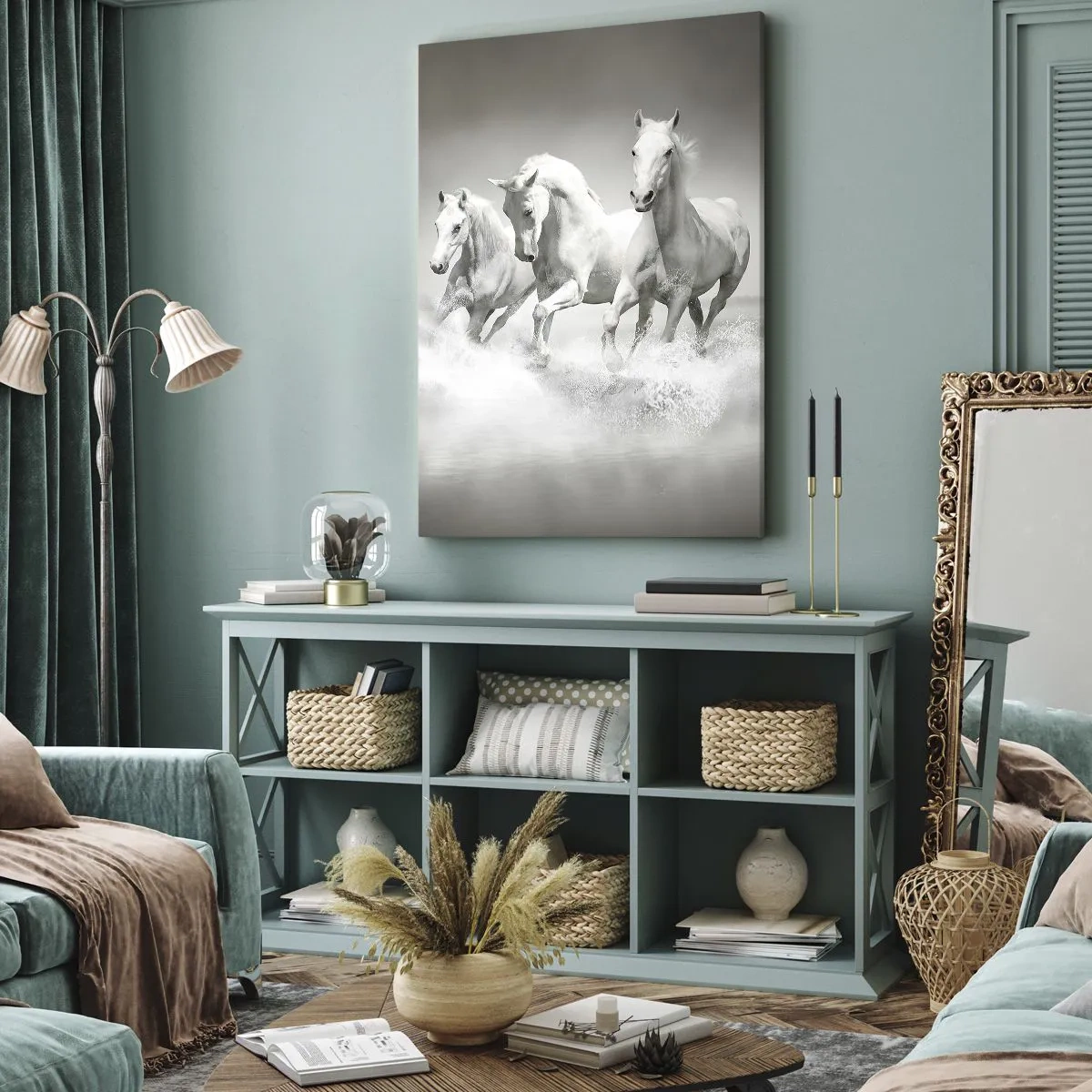 Canvastavla - Bild på duk - Vit vildhet - 50x70 cm