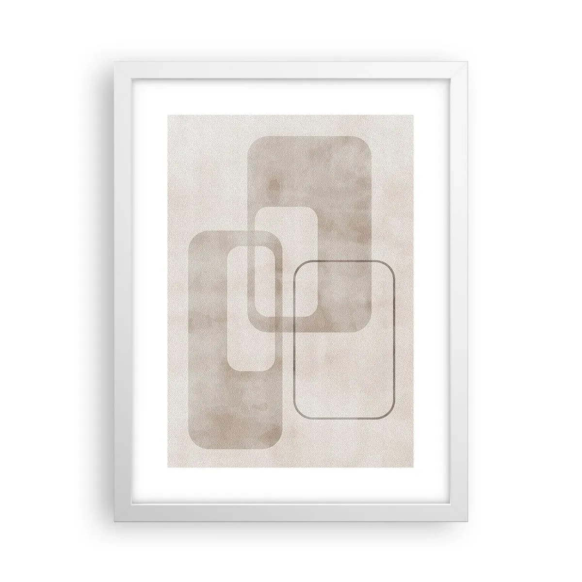 Affisch i vit ram - Geometrisk fug - 30x40 cm