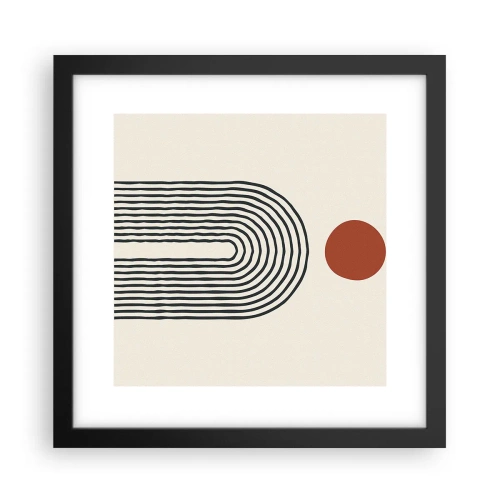 Affisch i svart ram - Formernas och färgernas magnetism - 30x30 cm