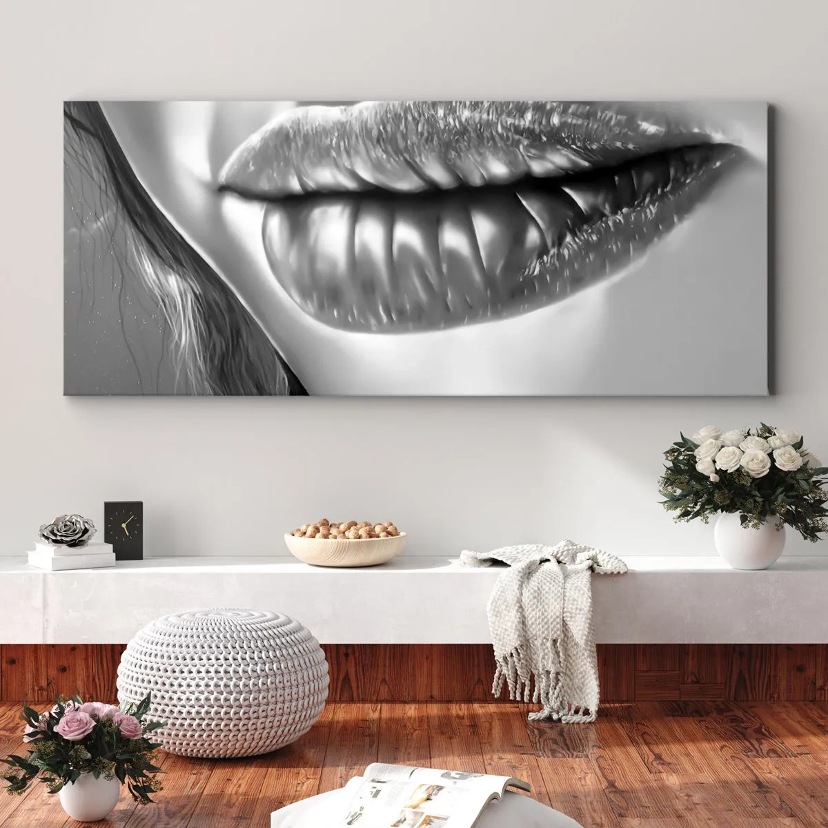 Canvastavla - Bild på duk - Jag vet vad du tänker på... - 100x40 cm