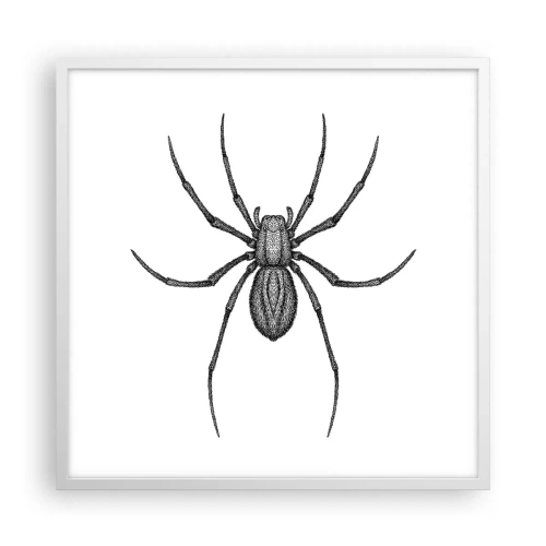 Affisch i vit ram - Oroväckande precision - 60x60 cm