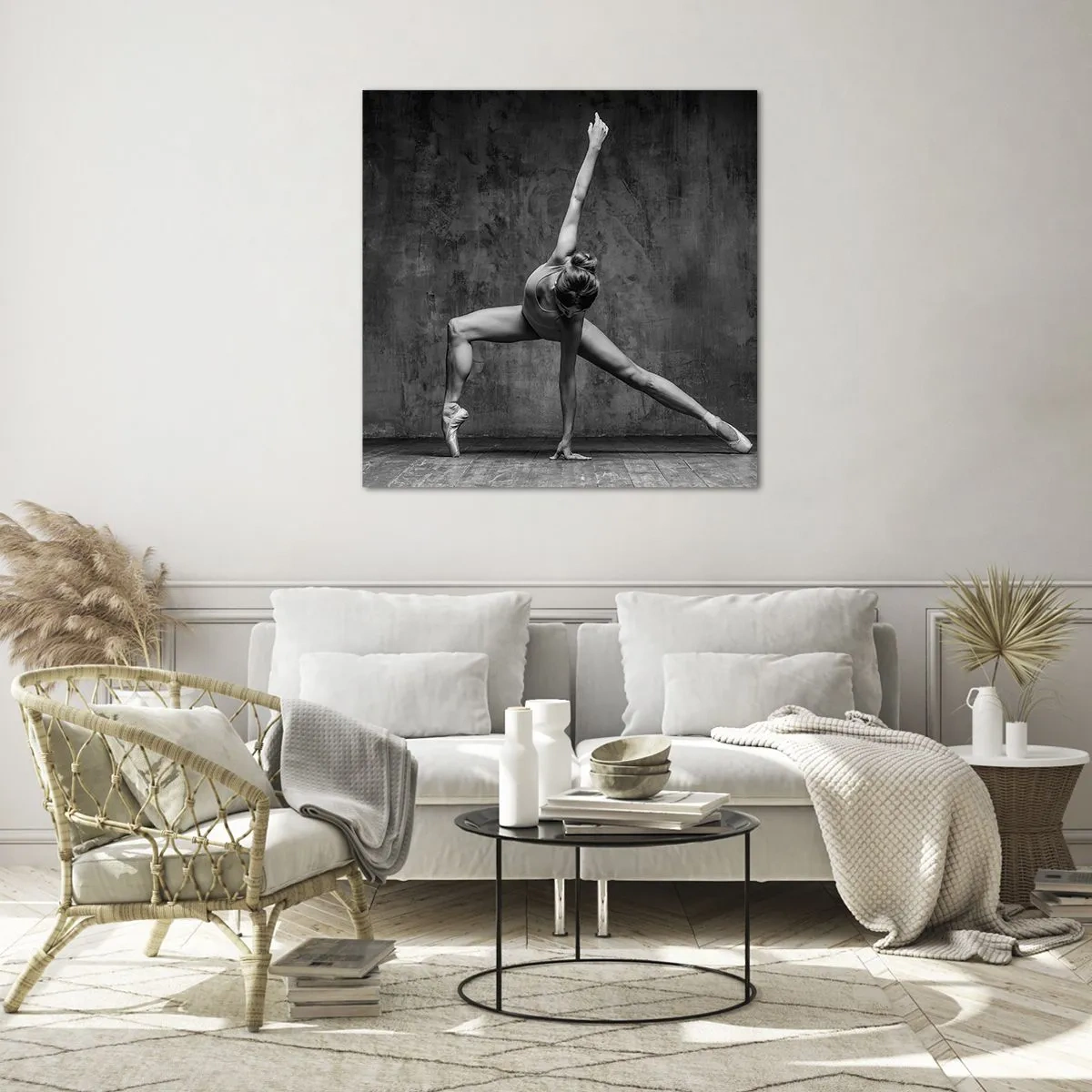 Glastavla - Bild på glas - Balansens ideal - 60x60 cm