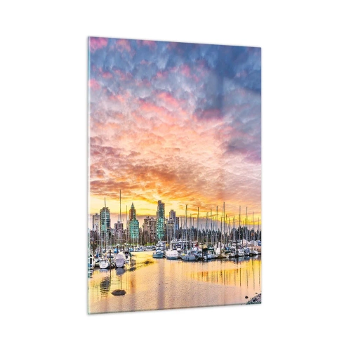 Glastavla - Bild på glas - Tusen seglares stad - 50x70 cm