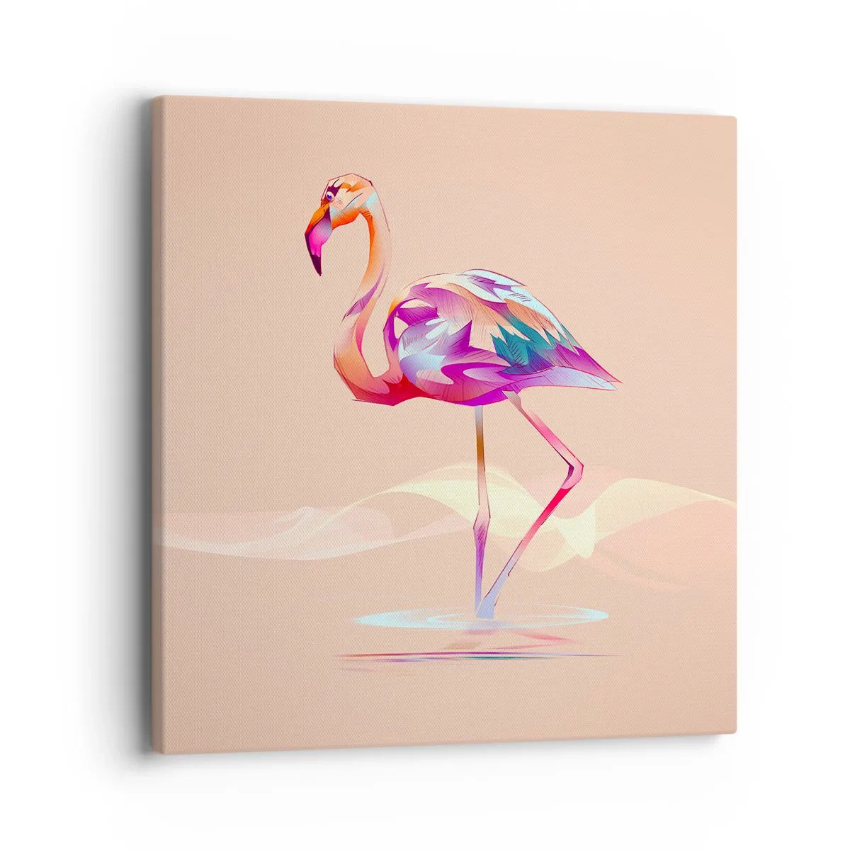 Canvastavla - Bild på duk - Goda emotioners fågel - 40x40 cm