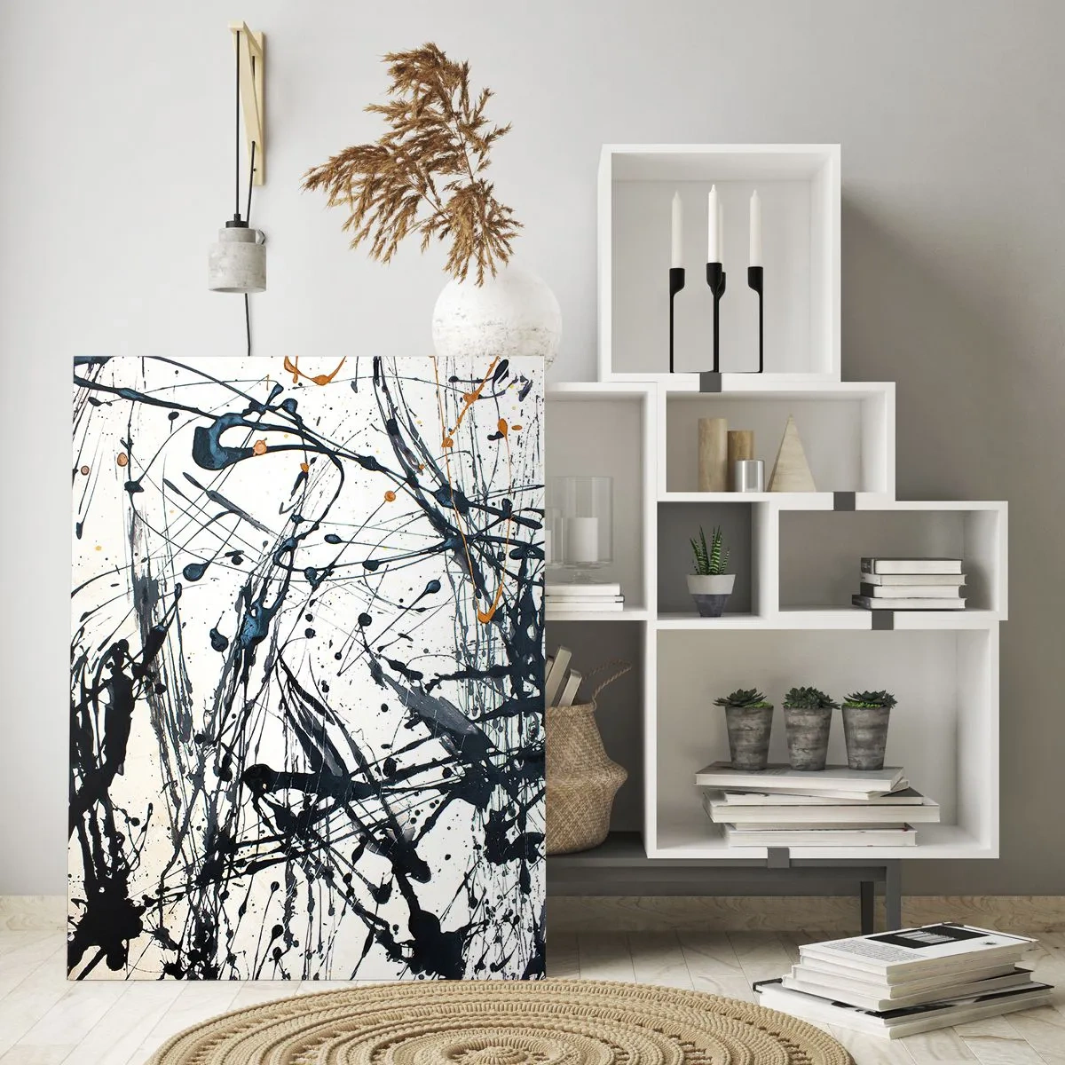 Glastavla - Bild på glas - Expressionistisk abstraktion - 50x70 cm