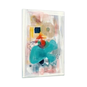 Glastavla - Bild på glas - Ett färgglatt spel - 80x120 cm