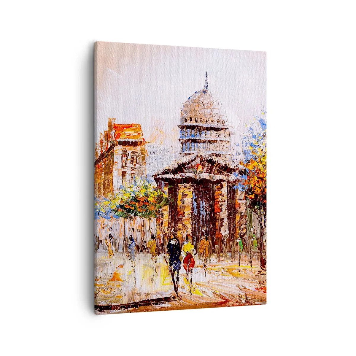 Canvastavla - Bild på duk - Promenad i Paris - 50x70 cm
