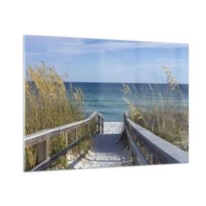 Glastavla - Bild på glas - I solen, i vinden - 100x70 cm