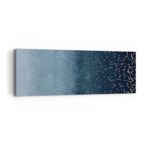 Canvastavla - Bild på duk - Komposition – blåa faser - 90x30 cm