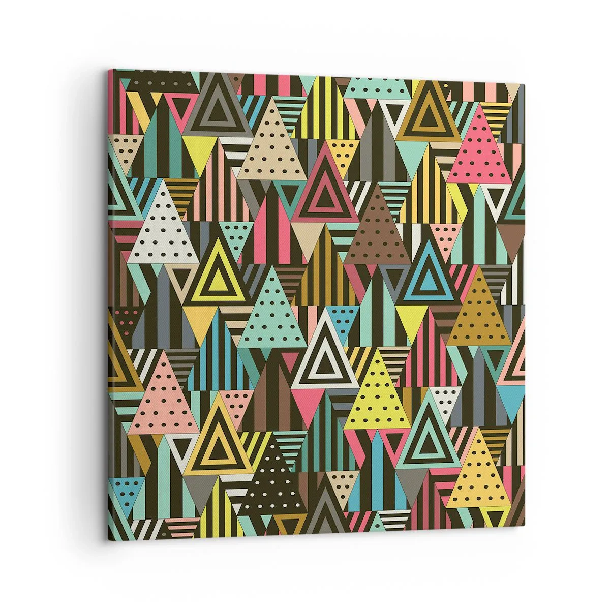 Canvastavla - Bild på duk - Trianglar - 50x50 cm