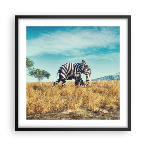 Affisch i svart ram - Grått är ute - 50x50 cm