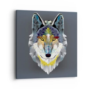 Canvastavla - Bild på duk - Vargen är här - 40x40 cm