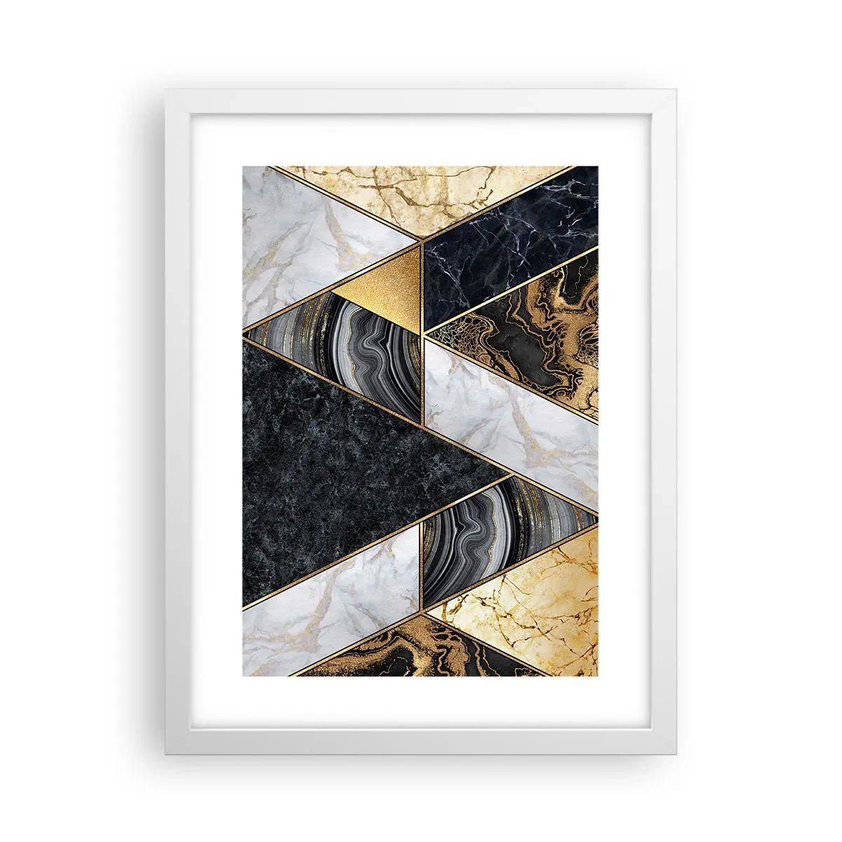 Affisch i vit ram - Sten vid sten - 30x40 cm