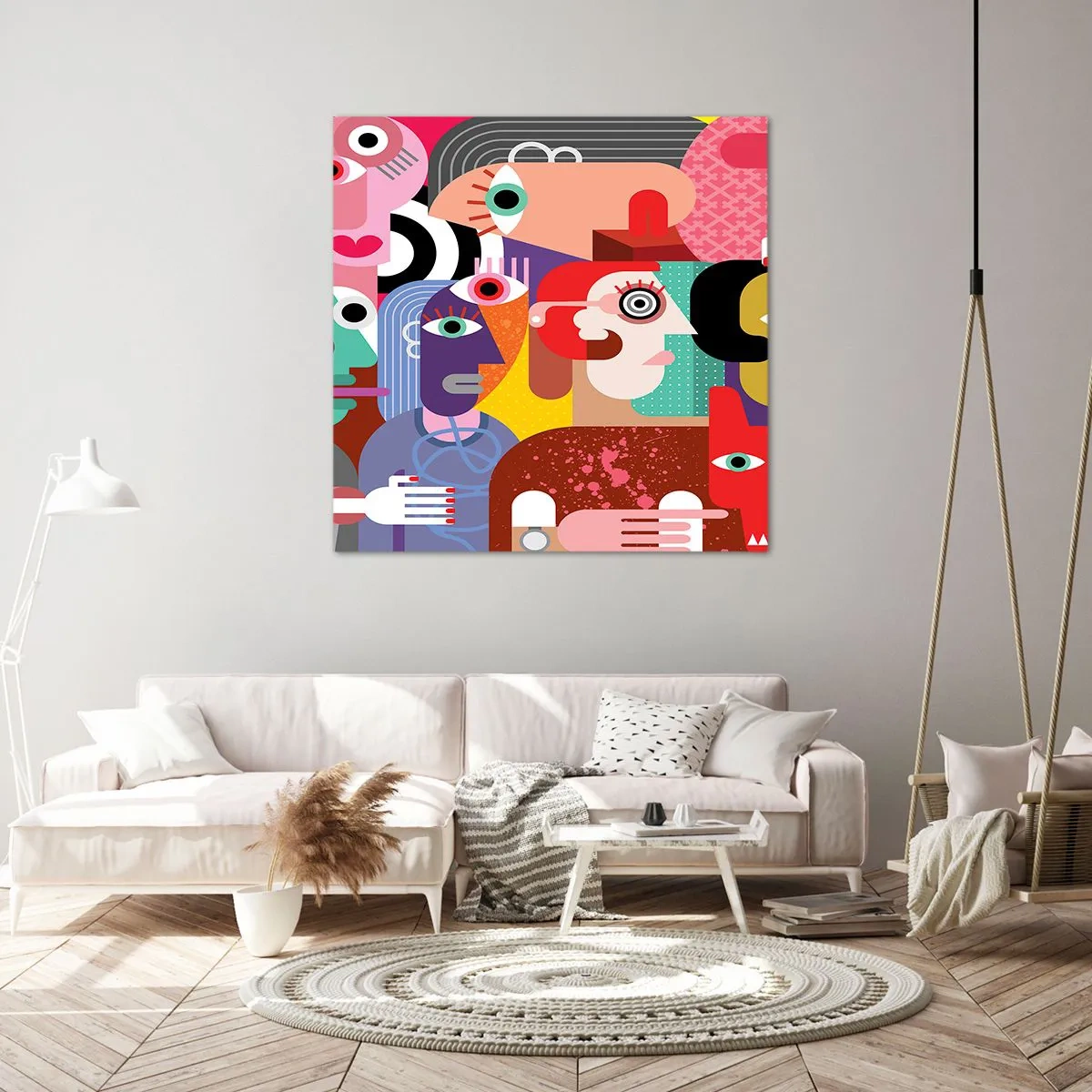 Canvastavla - Bild på duk - Vi är från Picasso - 40x40 cm