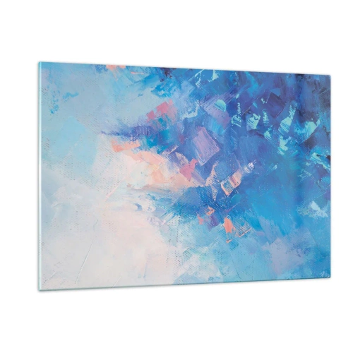 Glastavla - Bild på glas - Vinterabstraktion - 120x80 cm