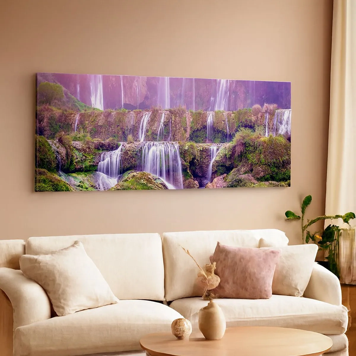 Canvastavla - Bild på duk - Trappan till himlen - 100x40 cm