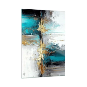Glastavla - Bild på glas - Allting flödar - 50x70 cm