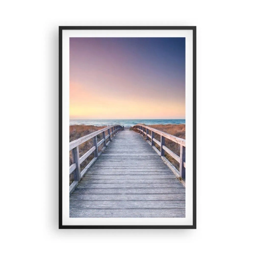 Affisch i svart ram - Kvällssken i Östersjön - 61x91 cm