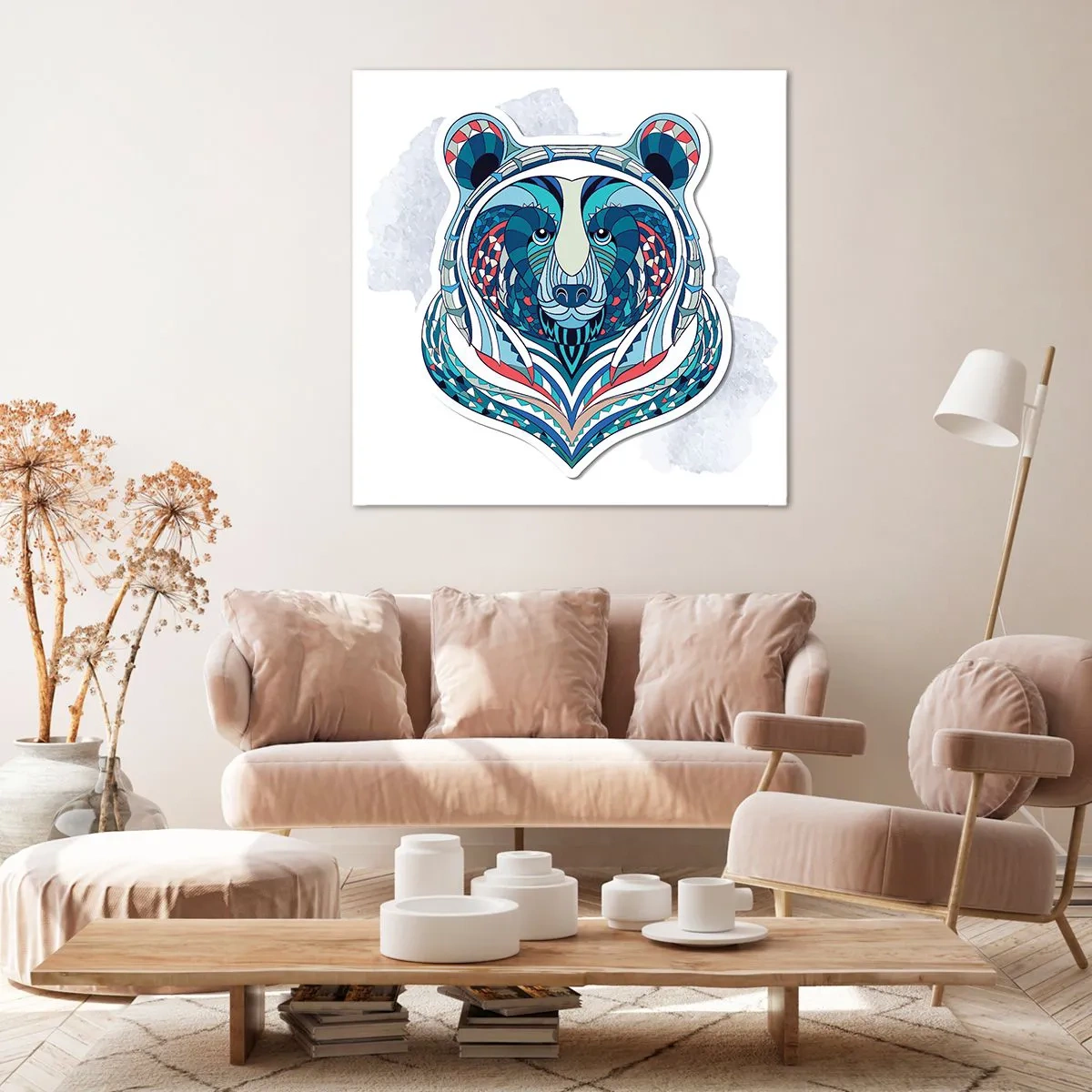 Canvastavla - Bild på duk - Eviva Grönland! - 70x70 cm