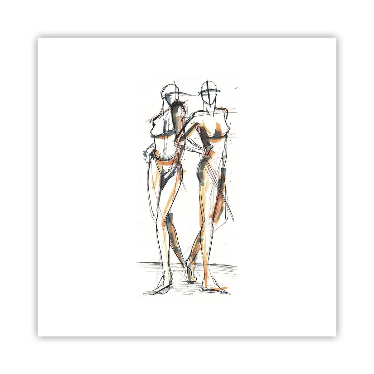 Affisch - Charmens studie - 40x40 cm