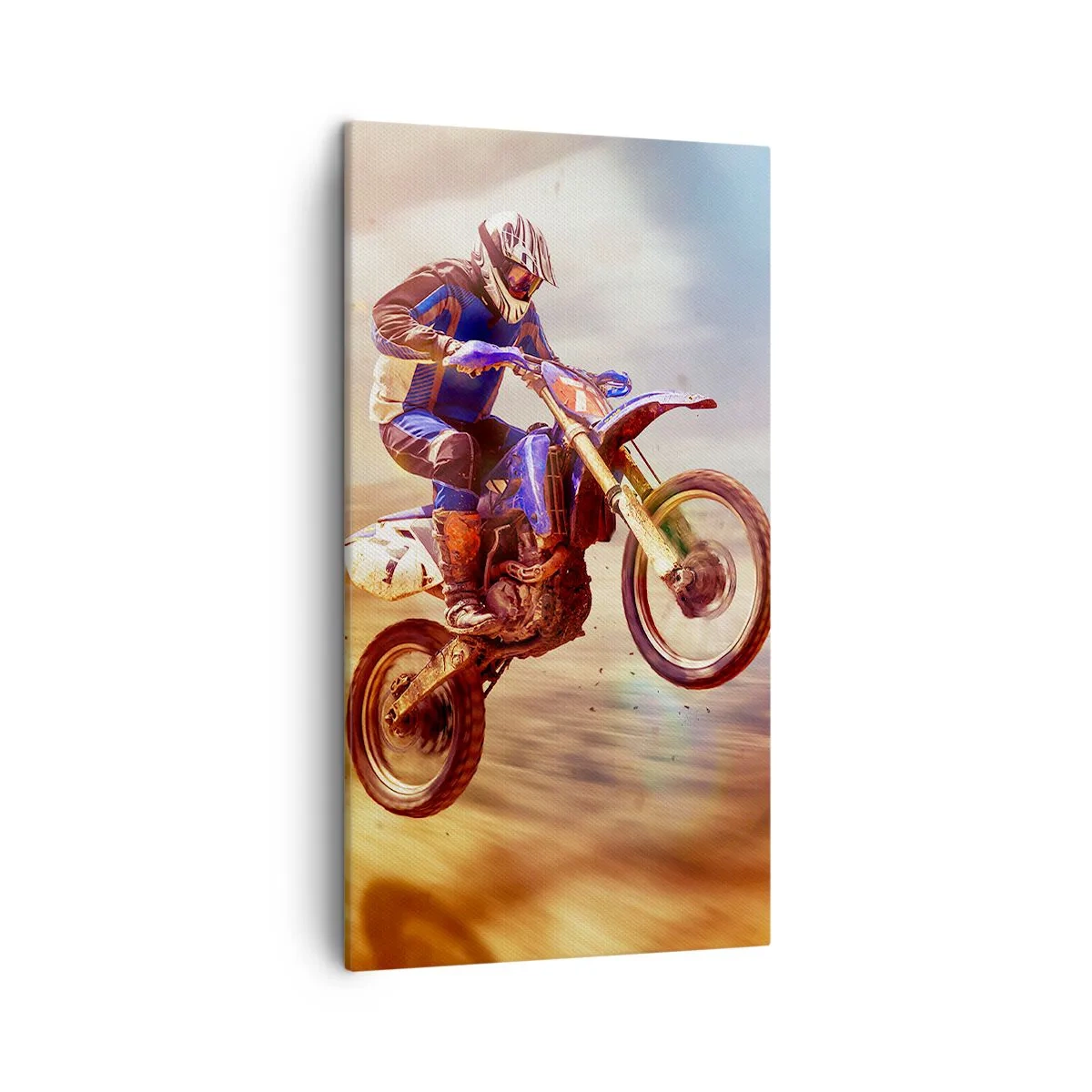 Canvastavla - Bild på duk - Motorcykelyrsel - 45x80 cm