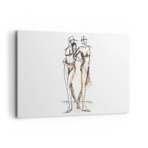 Canvastavla - Bild på duk - Charmens studie - 120x80 cm