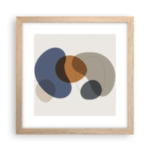 Affisch i ram av ljusek - Färgernas droppar - 30x30 cm