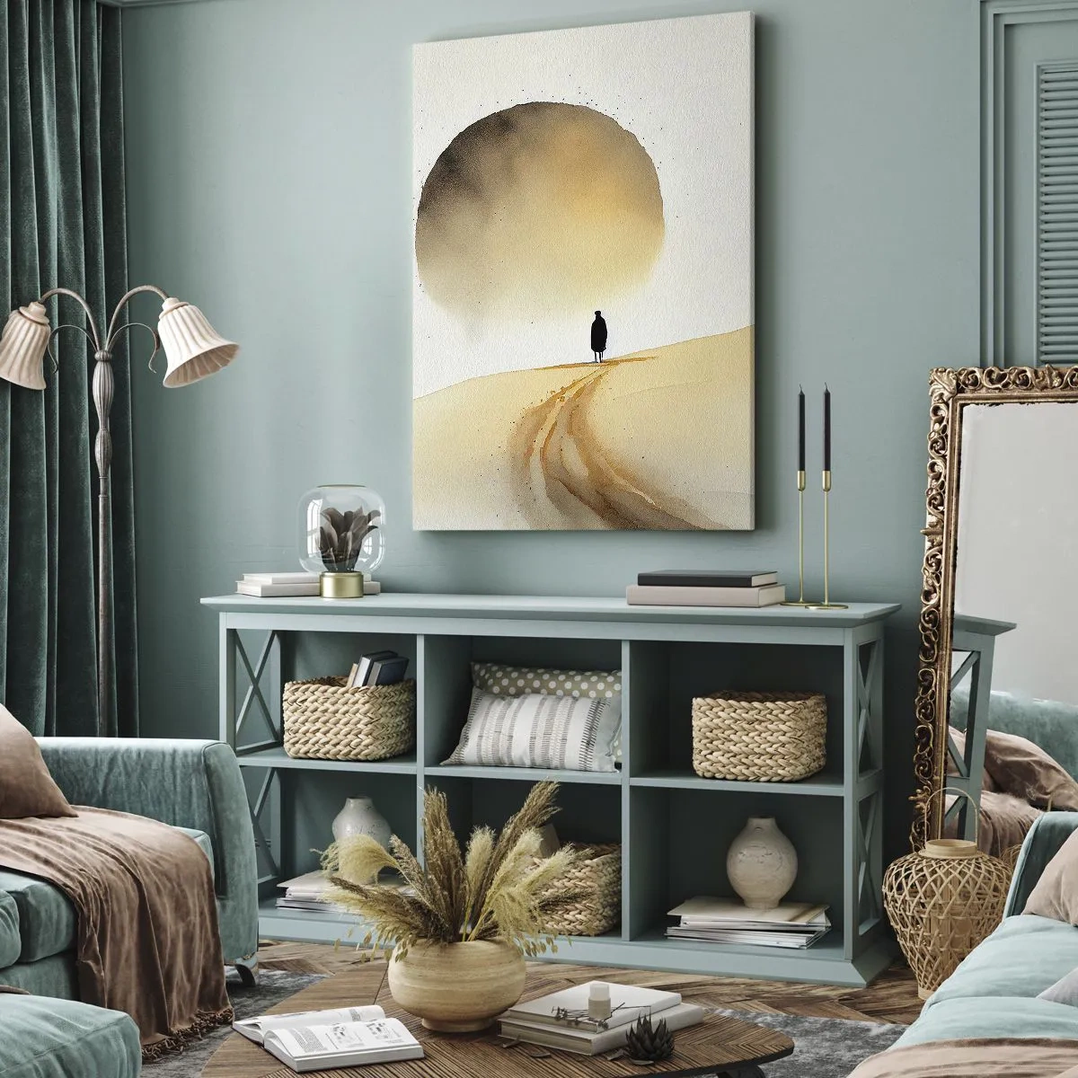 Canvastavla - Bild på duk - Alltid längtande - 65x120 cm