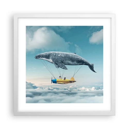 Affisch i vit ram - Varför inte? - 40x40 cm