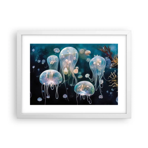 Affisch i vit ram - Undervattenbal - 40x30 cm