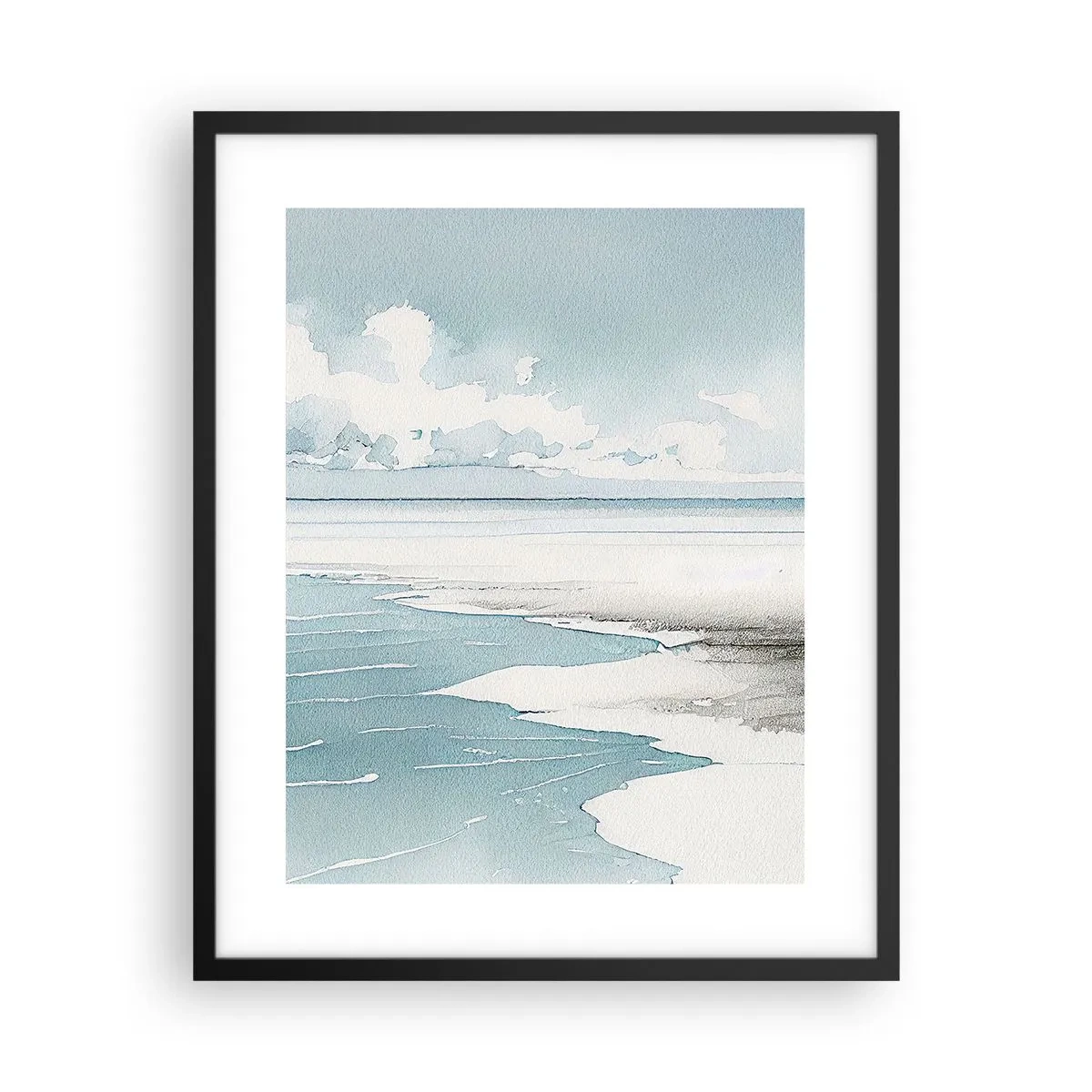 Affisch i svart ram - Milt tidvatten - 40x50 cm
