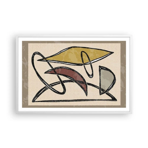 Affisch i vit ram - Vertikaler och nivåer - 91x61 cm