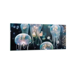 Glastavla - Bild på glas - Undervattenbal - 120x50 cm