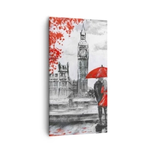 Canvastavla - Bild på duk - Förälskade i London - 55x100 cm